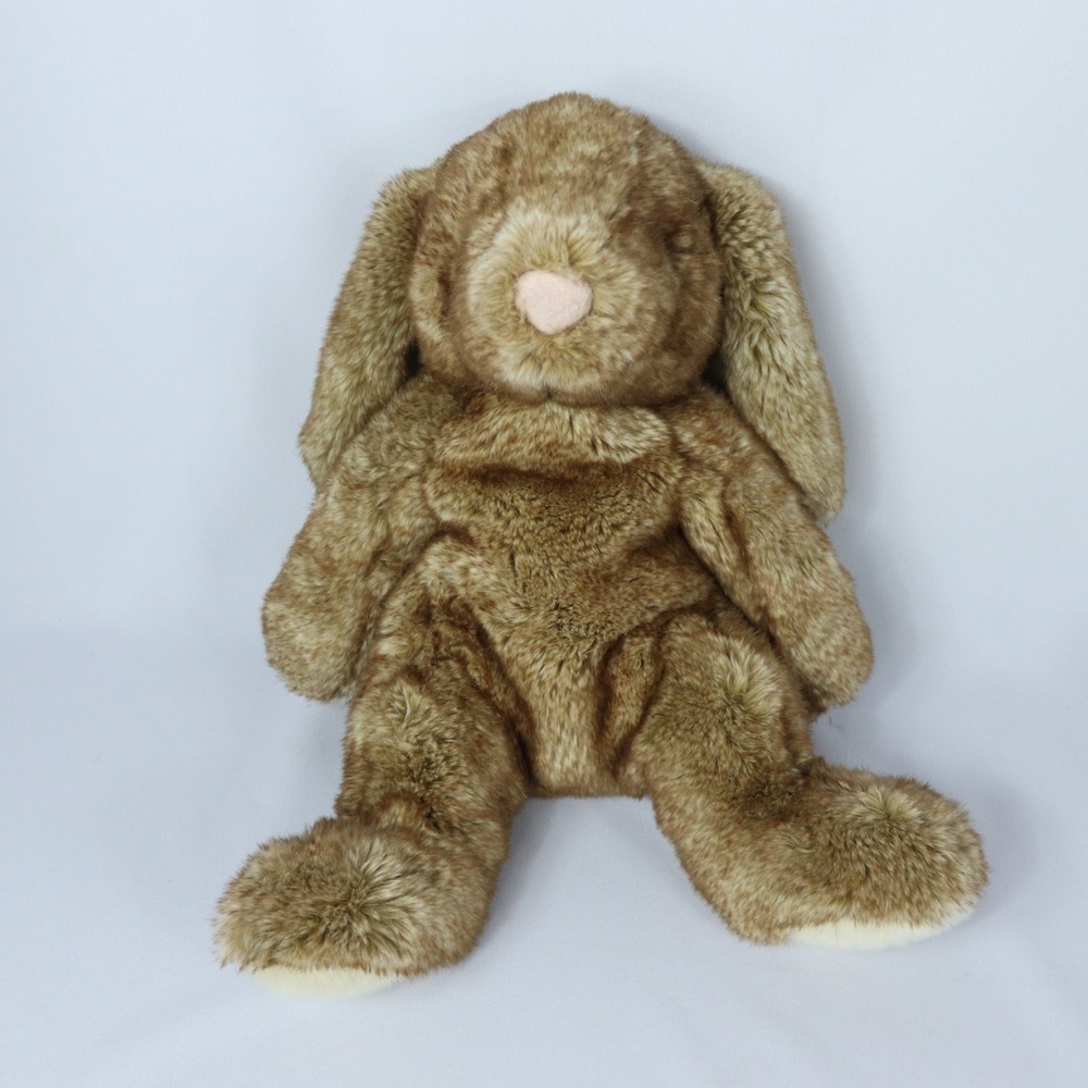 Douglas Cuddle Toys Truffle DLux Deluxe Sitting Bunny‎ 14" Brown Cream Plush - Picture 2 of 10
